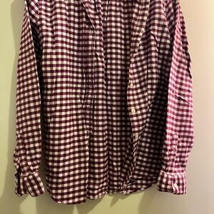 Lands' End Purple and White Checkered Shirt